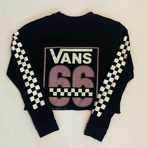 vans cropped long sleeve top ☆